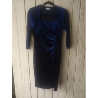 Robe de soirée velours bleu...