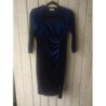 Robe de soirée velours bleu nuit 38 Yessica