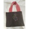 sac petite fille marron sangle rouge