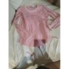 pyjama petit bateau 8ans pointelle rose et blanc pois