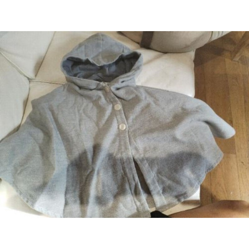 cape Lola Palacios 6 ans grise capuche 