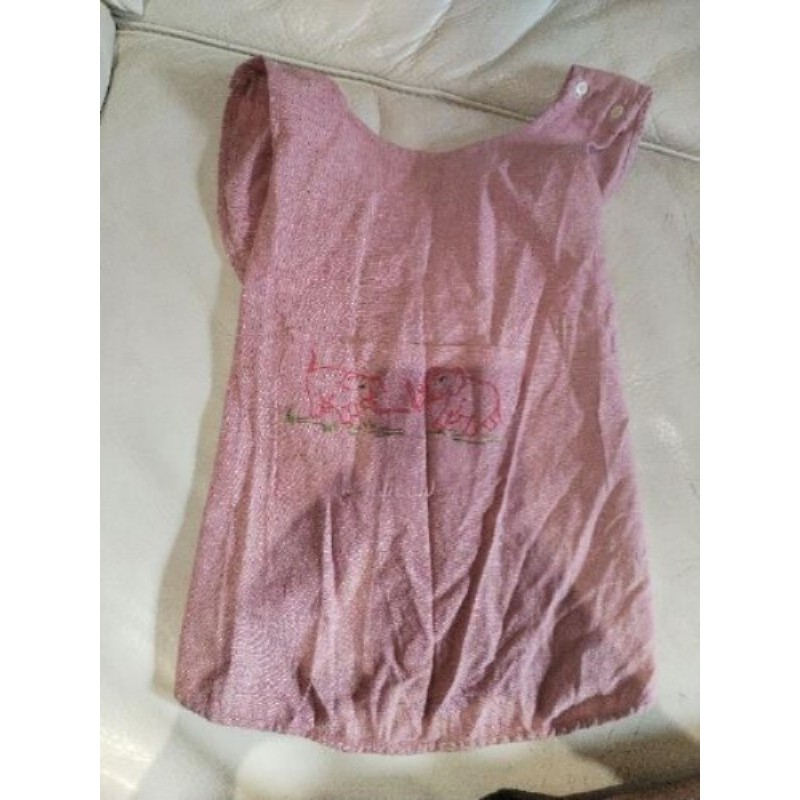 tablier rose pour loisirs créatifs elephants