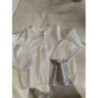 veste teddy tape à l'œil 5 ans blanc cassé et lurex doré 