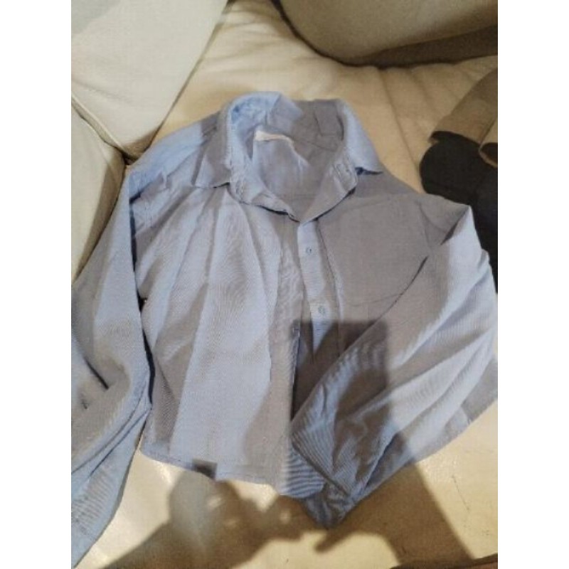 chemise zara 9-10ans bleu viscose fluide 
