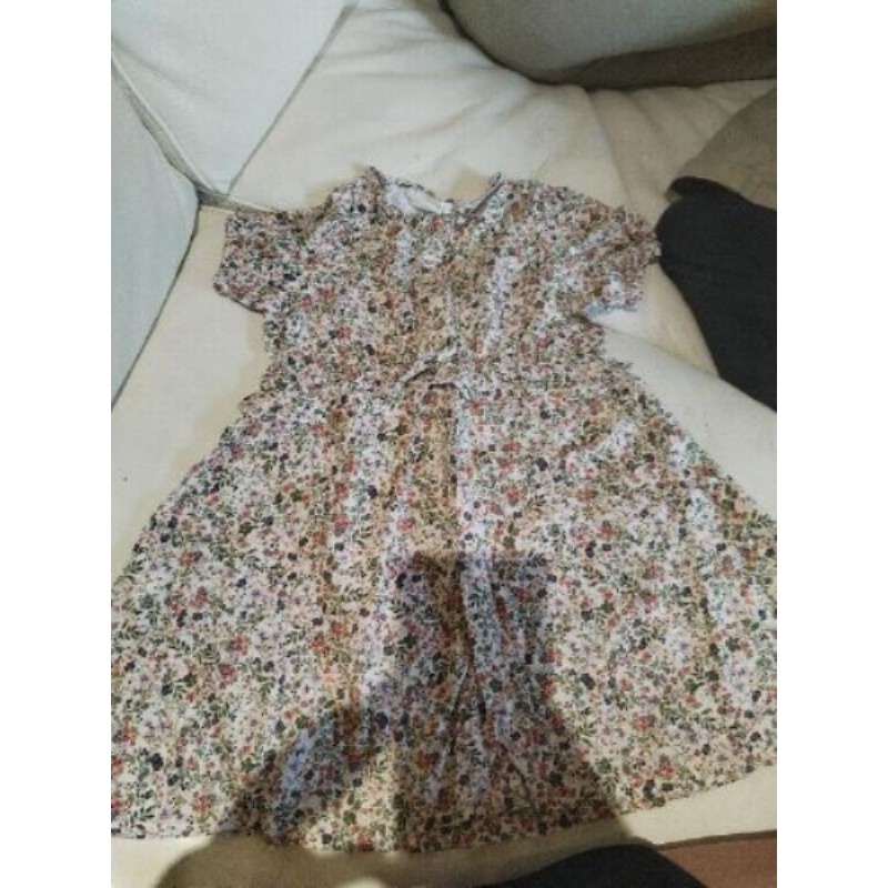 Robe mango 6 ans fleurie vert 
