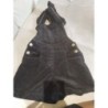 salopette courte 9 ans tape à l'œil velour gris anthracite 