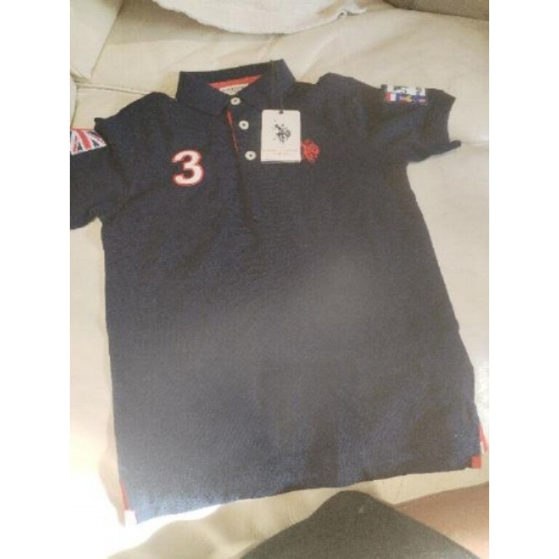 polo 8ans u. s. polo assn. neuf avec étiquette bleu marine 