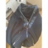 veste sweat zippé the kooples sport S grand 36 à petit 40noir, empiècements cuir mouton, fausse four