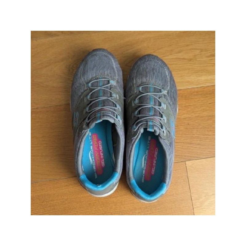 Tennis skechers gris bleu Taille : 39