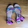 Sandales Little Marcel rose & turquoise, cuir Taille : 39