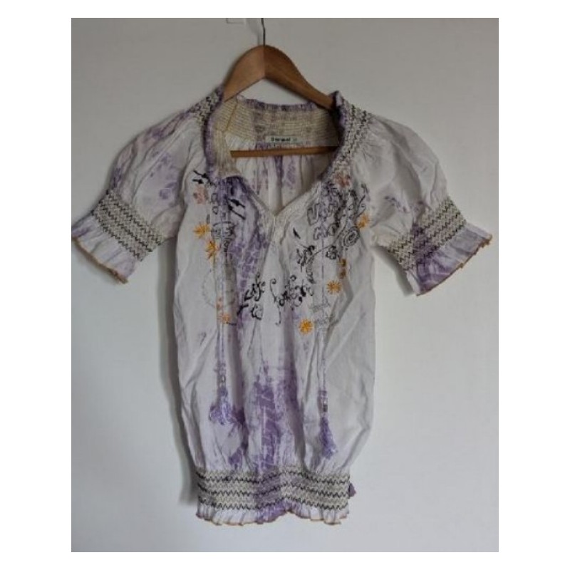 Haut violet & blanc Designal Taille : S