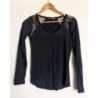 Haut Etam Dentelle Bleu Taille : S