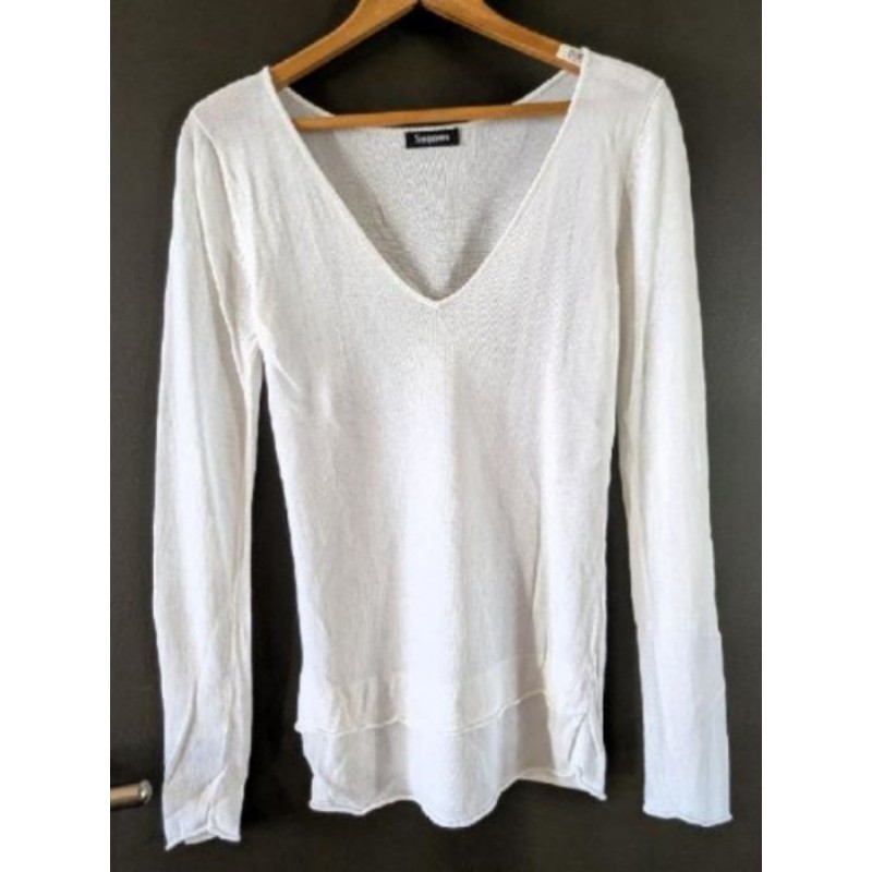 Haut en maille Blanc Transparent Sinequanone Taille : S