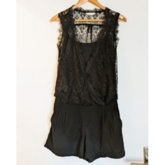 Combi Short Noir Dentelle...