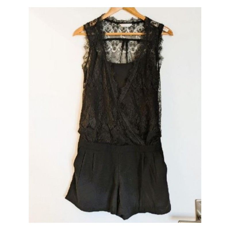 Combi Short Noir Dentelle Taille : 36
