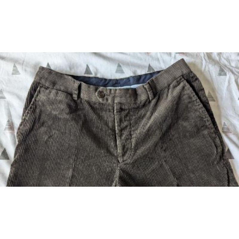 Pantalon homme velours cotelé marron Taille 42