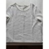 Top blanc manche longue effet cotelé Pimkie, Taille M 