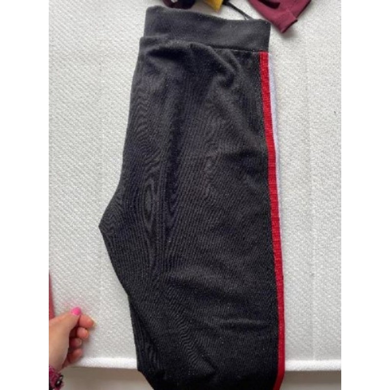 Pantalon jogging Noir bande rouge et blanche, Jennyfer, Taille M