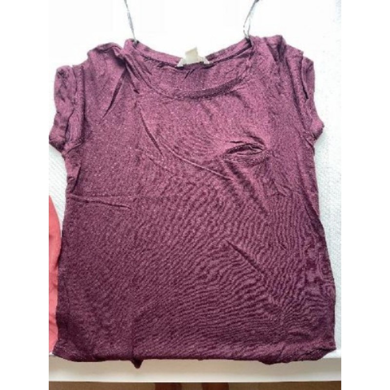 T-shirt Prune, manche courte, H&M Taille S