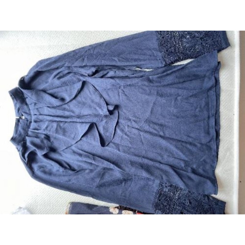 Chemisier manche longue, bleu foncé, Shein, Taille M, neuf