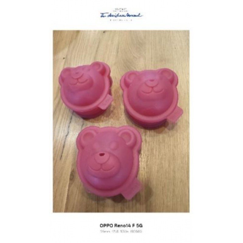 3 moules ours silicone 
