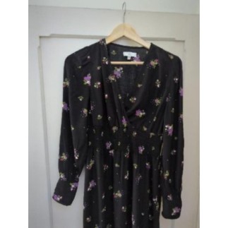 Robe noire fleurie La...