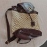 Sac à main cuir / macramé