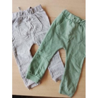 2 joggings 1,5-2ans vert/gris