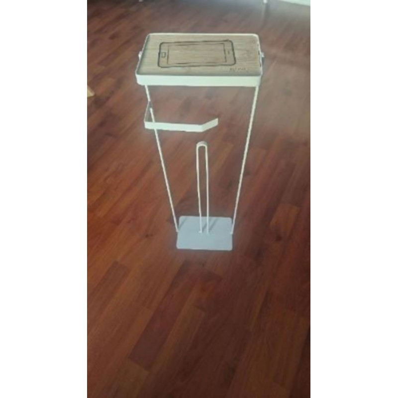 Support papier toilette avec porte téléphone 