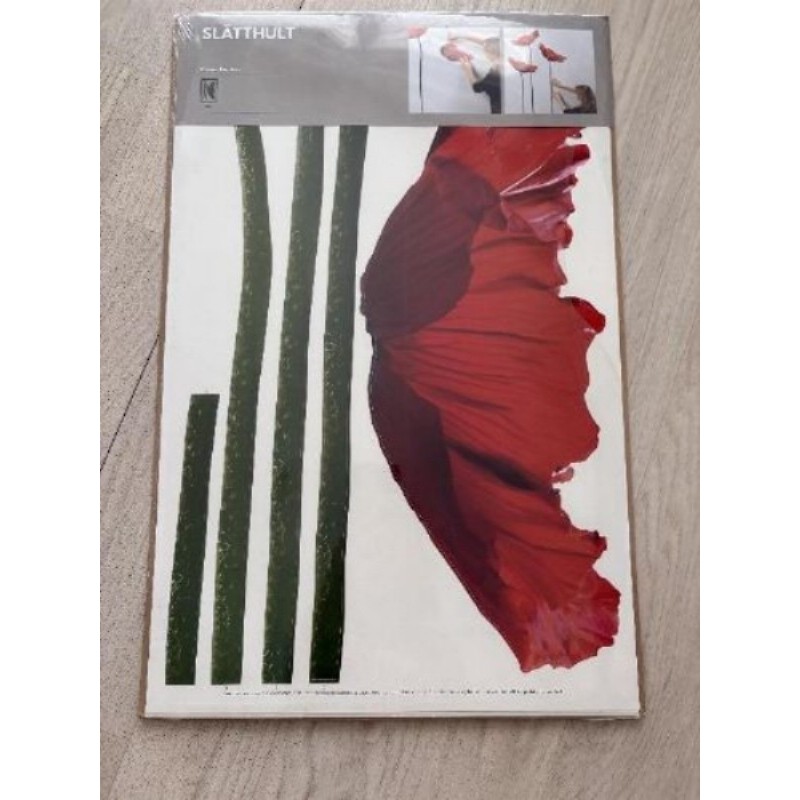 Deco mural Ikea coquelicot