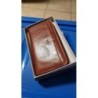 Portefeuille marron grand format en cuir