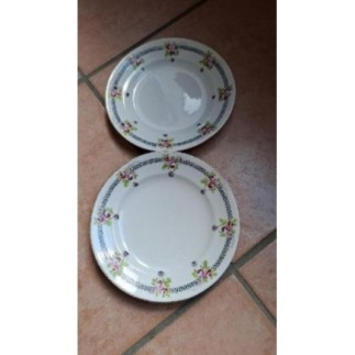 Lot de 2 assiettes desserts...