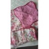 Plaid lin Vosges neuf  réversible 1.30 m× 1.30 m plus 2 oreillers 40 cm× 40 cm