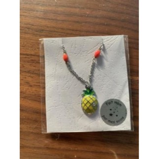 Collier argenté ananas