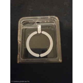Coque transparente, Samsung Galaxy Z Flip 5 avec anneau induction 