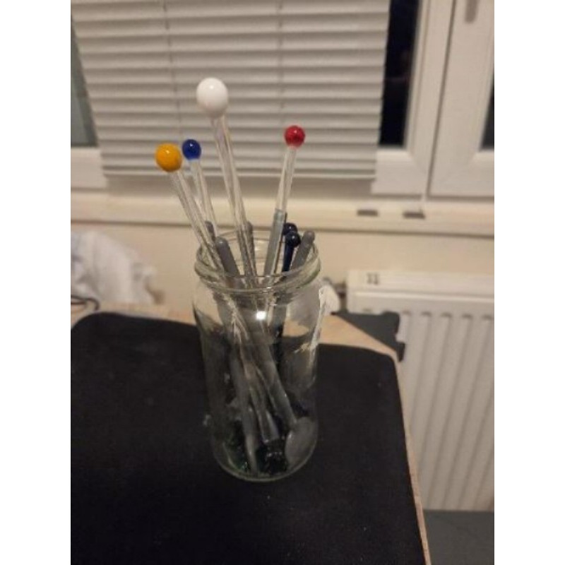Lots Agitateurs à cocktails en verres et plastiques 