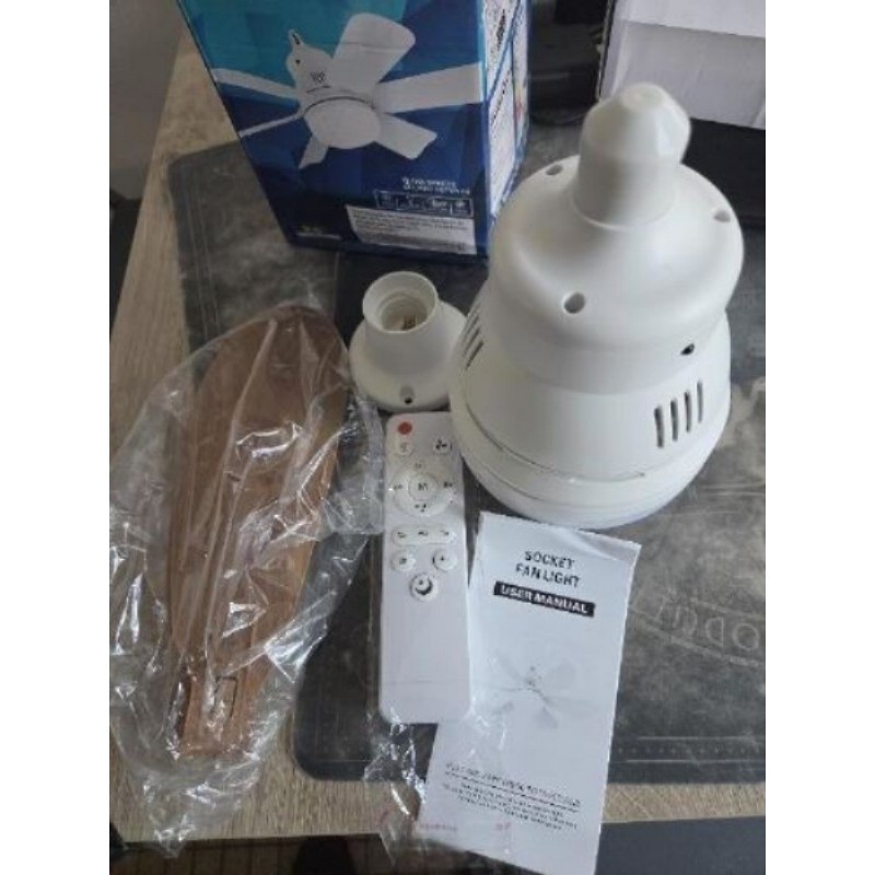 Lot de 2 Ventilateurs/Plafonnier/Lampe avec Télécommande 