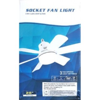 Lot de 2 Ventilateurs/Plafonnier/Lampe avec Télécommande 