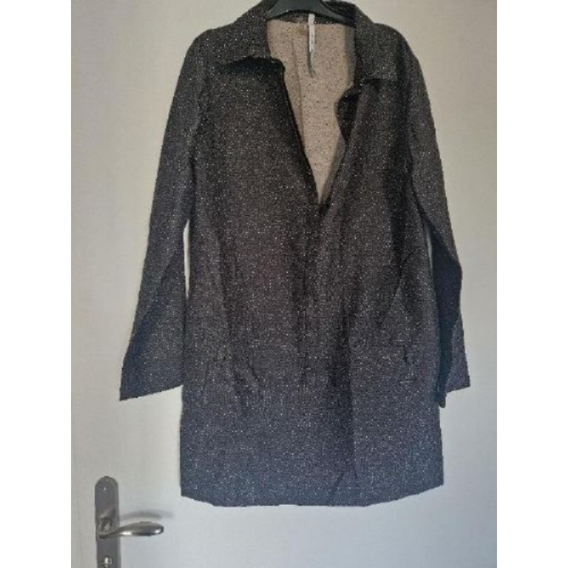 Robe cop.copine noire à petits pois Taille M 