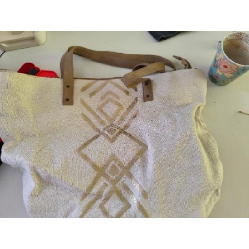 Sac les petite bombes cuir et coton