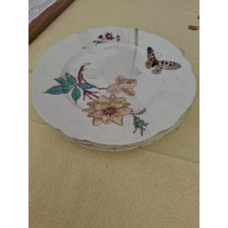 3 asdiettes fleurs papillon