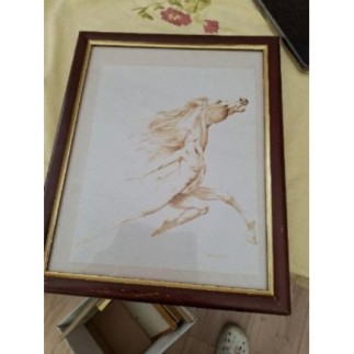 Cadre Cheval et femme