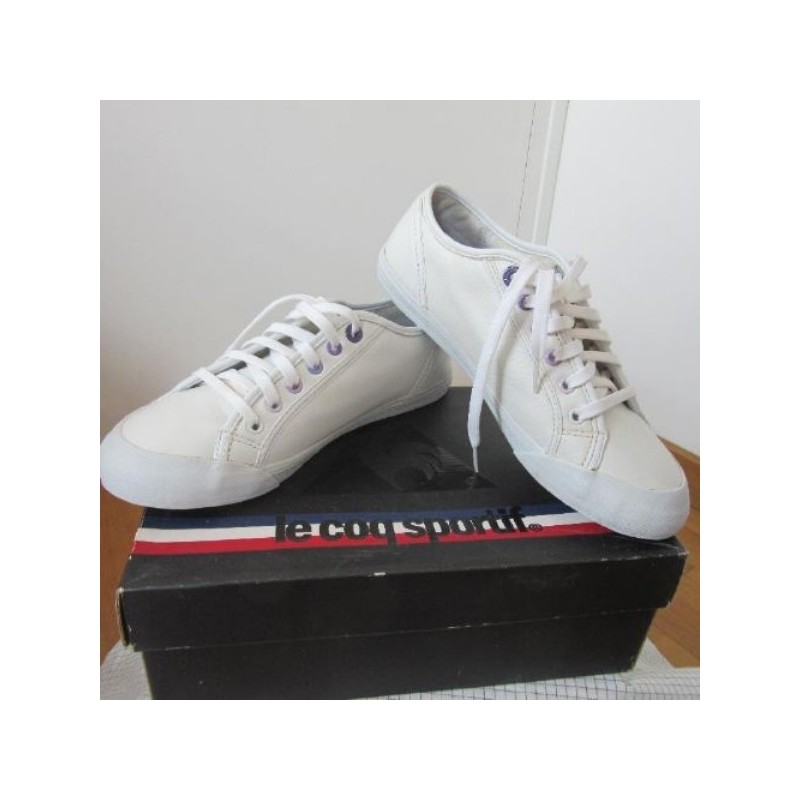 (4262) SNEAKER femme COQ SPORTIF blanc dessus cuir Point. 39 neuf