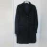 (4239) MANTEAU femme UNIQLO T. S bleu marine laine & cashemire TBE