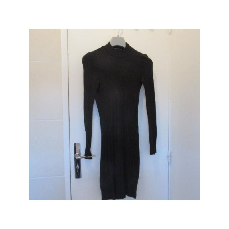 (4339) ROBE MANGO T.S noir longue viscose polyester