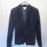 (4335) VESTE tailleur femme H&M T.36 bleu marine cintrée neuf