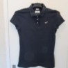 (4381) POLO femme HOLLISTER T.M bleu marine strech ajusté coton élasthane