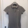 (4376) POLO femme HOLLISTER T.M gris chiné strech coton élasthane