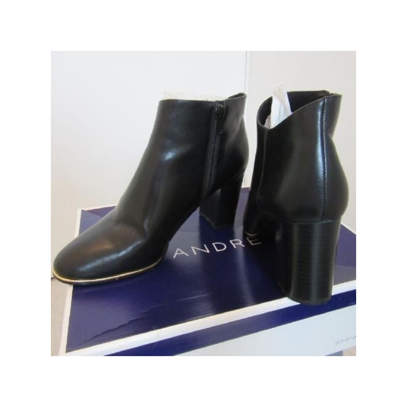 (4354) BOTTINE femme ANDRÉ P.39 tige 9 cm talon carré 8 cm