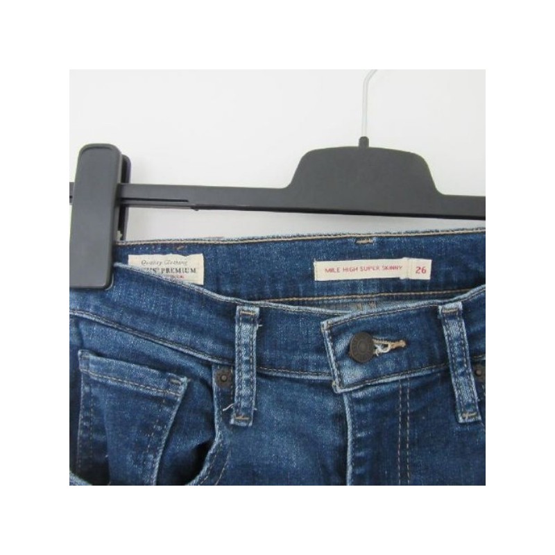 (4394) JEAN femme LEVIS W.26 L.28 T.36 bleu mile high super skinny neuf